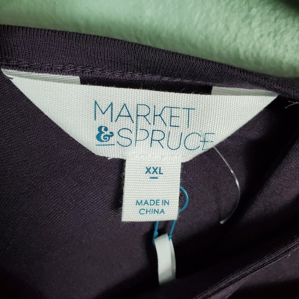 Market & Spruce Mallio Double Bar Back Knit Dark Purple Maternity Top Size XXL - Picture 3 of 6